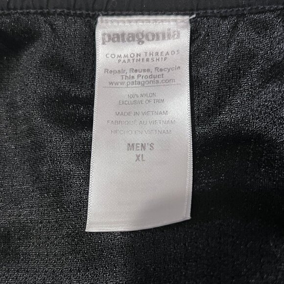 PATAGONIA Baggies 6” Inseam Swim Trunks Shorts Men XL Black W Mesh Liner Pocket - Picture 5 of 6